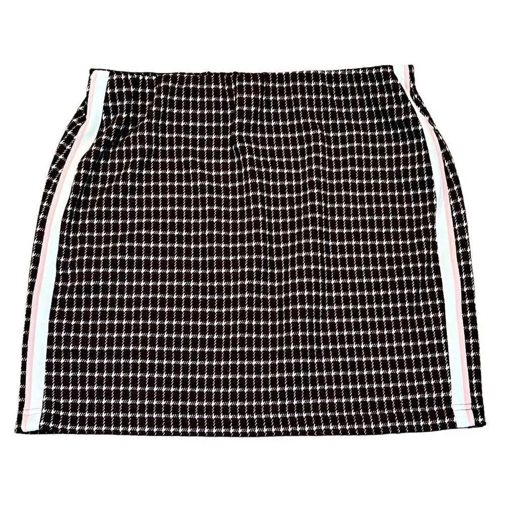 Forever 21 Maroon Crimson Burgundy Cream Plaid A-line Mini Skirt Large